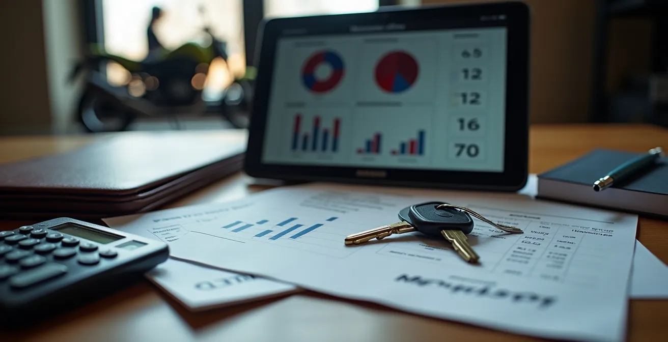 Carpeta digital con historial completo de mantenimiento de motocicleta