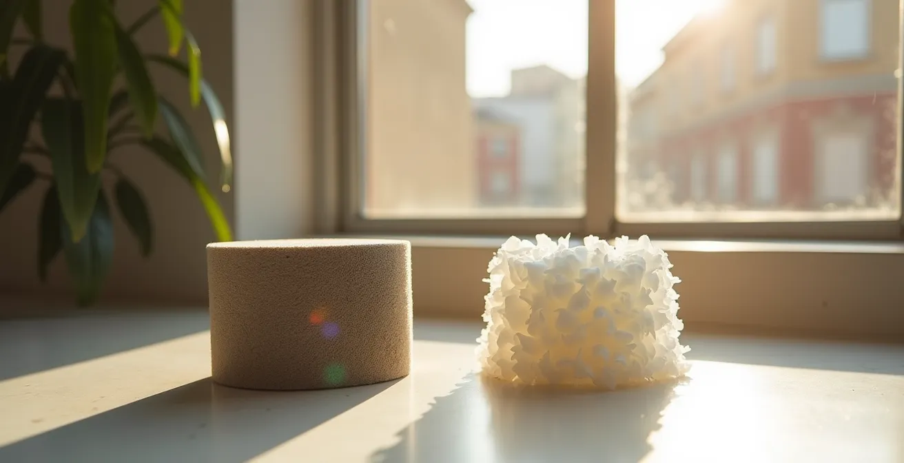 Comparación visual de filtro de variador sucio y limpio en ambiente urbano español