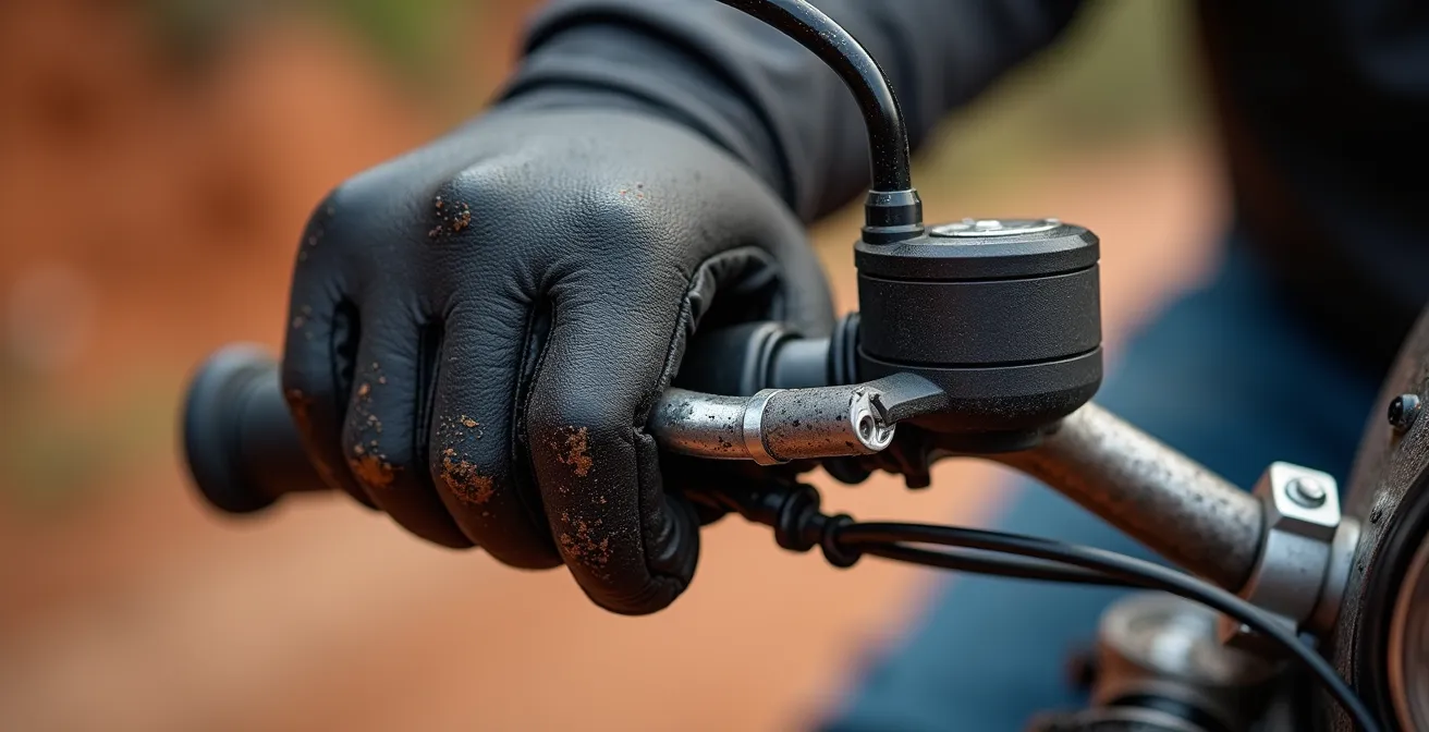 Técnica correcta para levantar moto trail caída en pendiente de montaña